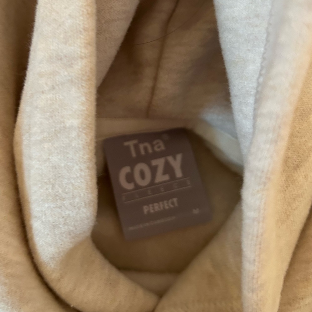 Aritzia TNA heather light oatmeal hoodie sweatshirt